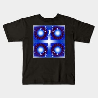 Four wheels on blue Kids T-Shirt